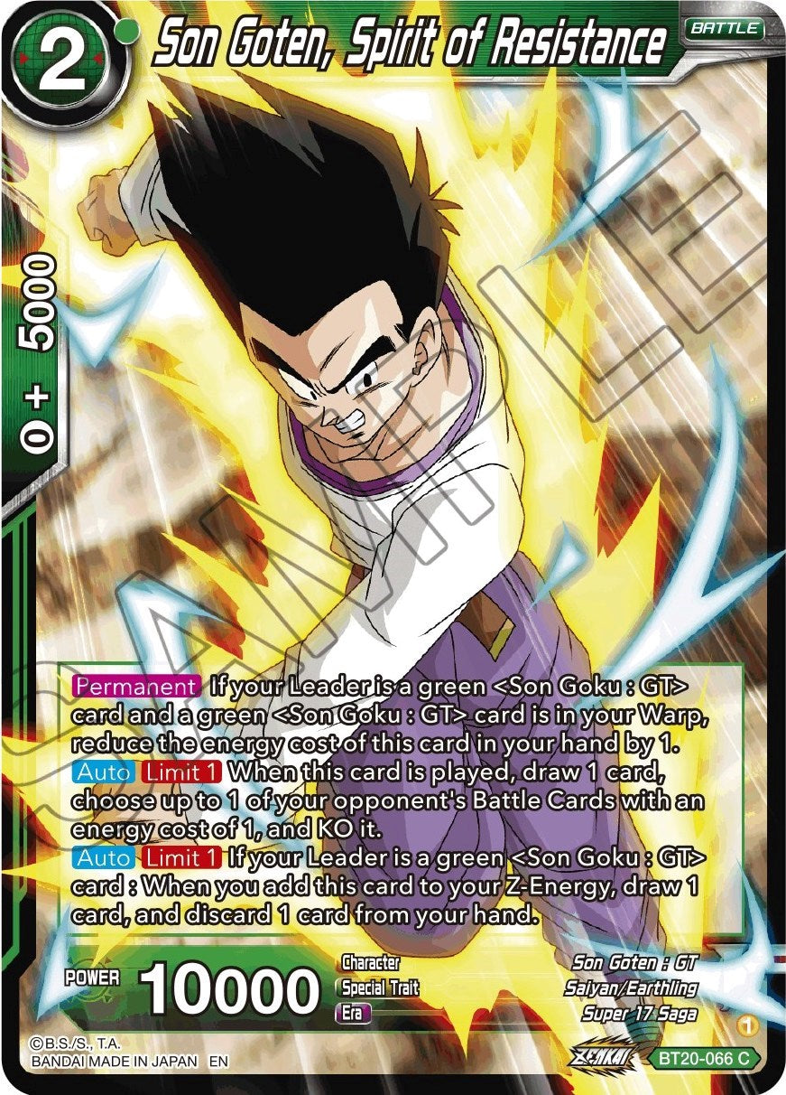 Son Goten, Spirit of Resistance (BT20-066) [Power Absorbed] | Cracking-Singles