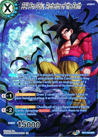 SS4 Son Goku, Protector of the Earth (SPR) (BT11-034) [Vermilion Bloodline 2nd Edition] | Cracking-Singles