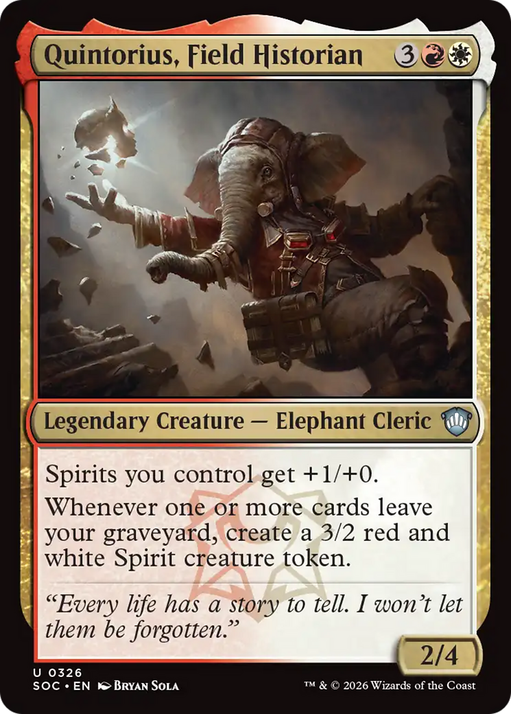 Quintorius, Field Historian [Secrets of Strixhaven Commander] | Cracking-Singles