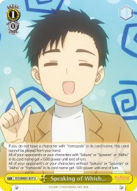 Speaking of Which... (CCS/WX01-027 U) [Cardcaptor Sakura: Clear Card] | Cracking-Singles