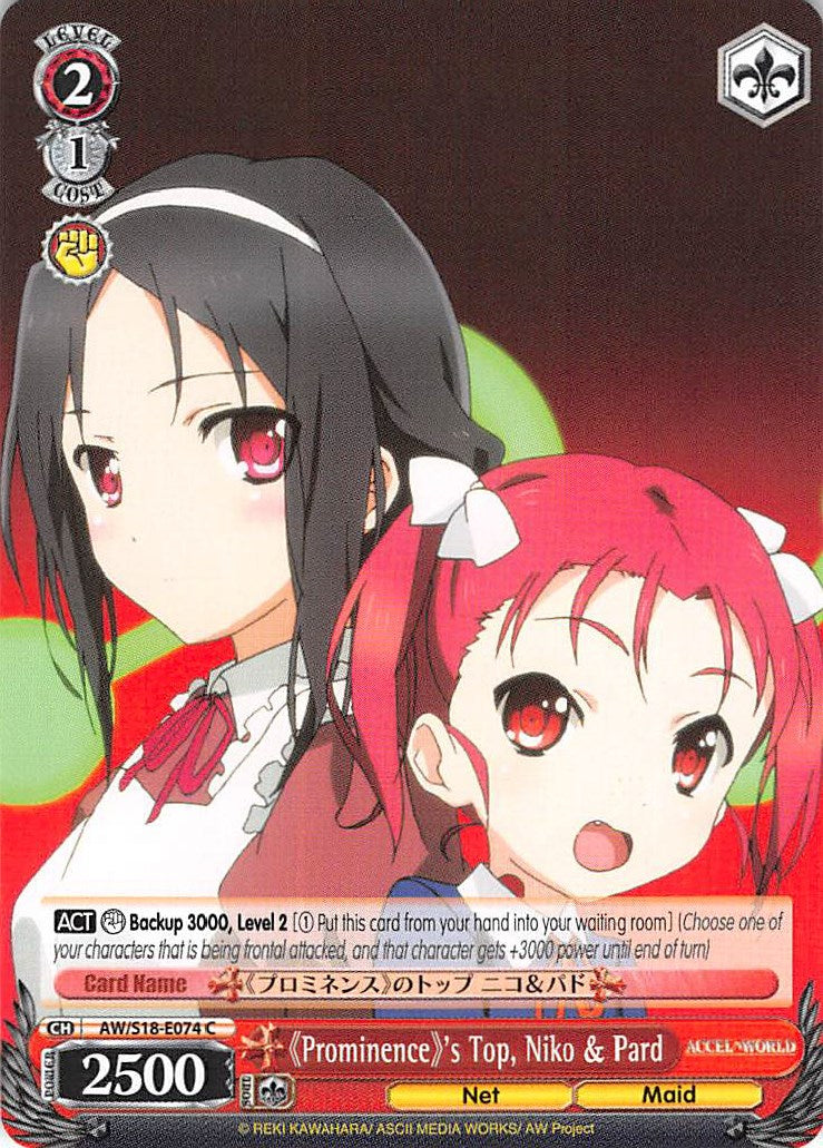 Prominence's Top, Niko & Pard (AW/S18-E074 C) [Accel World] | Cracking-Singles