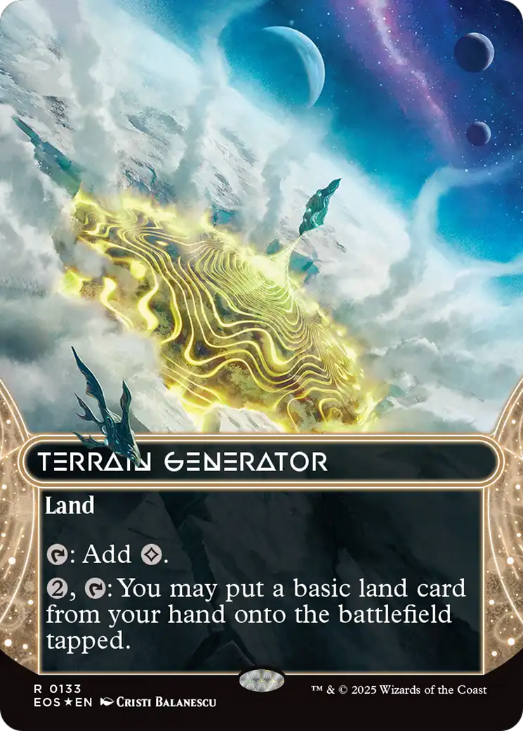 Terrain Generator (0133) (Borderless) (Galaxy Foil) [Edge of Eternities: Stellar Sights] | Cracking-Singles