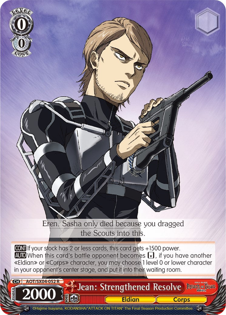 Jean: Strengthened Resolve [Attack On Titan: Final Season] | Cracking-Singles