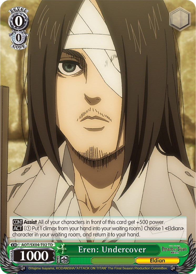 Eren: Undercover (Foil) [Attack On Titan: Final Season] | Cracking-Singles
