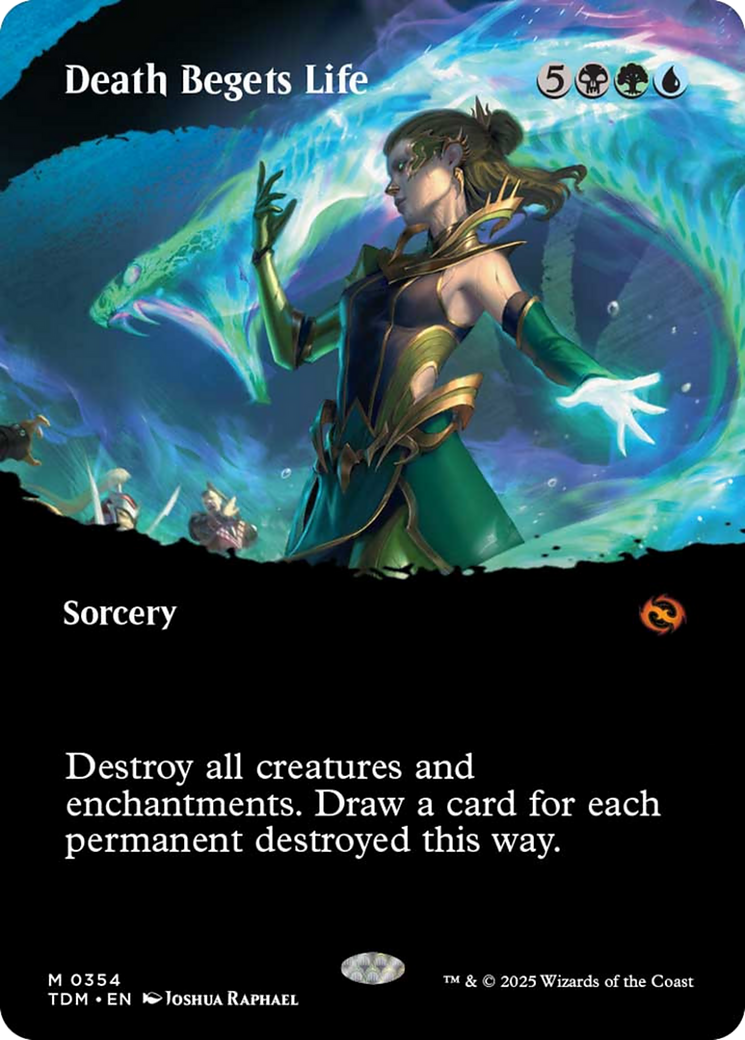 Death Begets Life (Borderless) [Tarkir: Dragonstorm] | Cracking-Singles