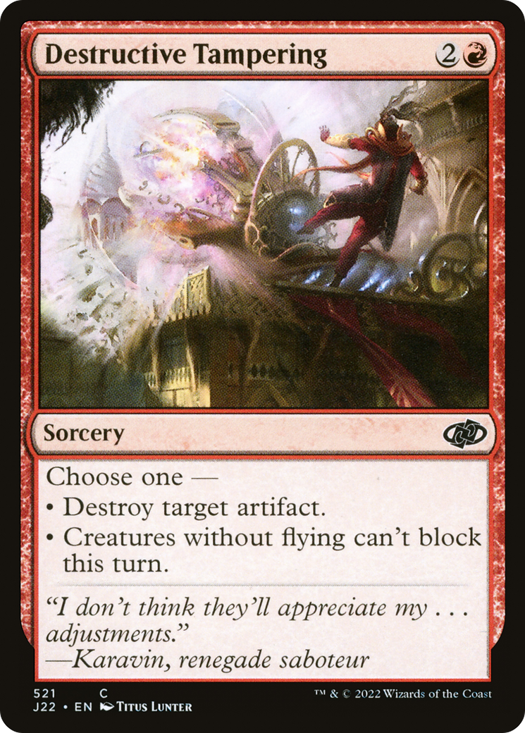 Destructive Tampering [Jumpstart 2022] | Cracking-Singles