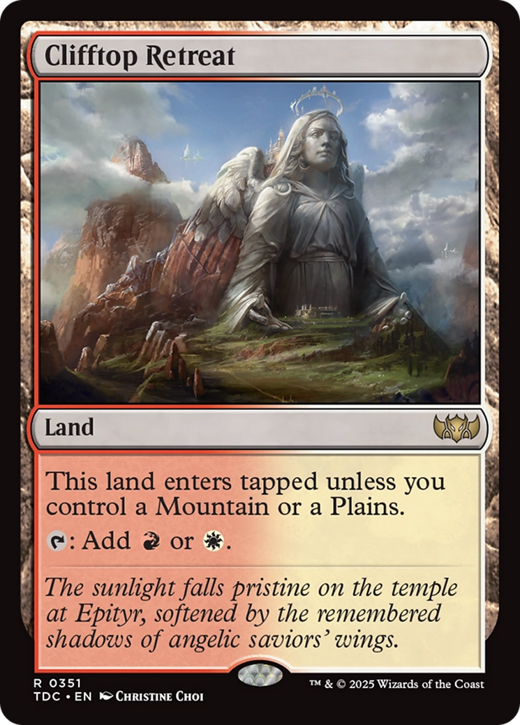 Clifftop Retreat [Tarkir: Dragonstorm Commander] | Cracking-Singles