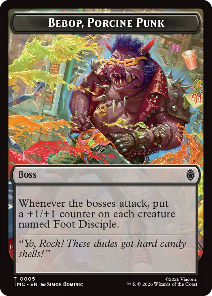 Bebop, Porcine Punk [Teenage Mutant Ninja Turtles Commander Tokens] | Cracking-Singles