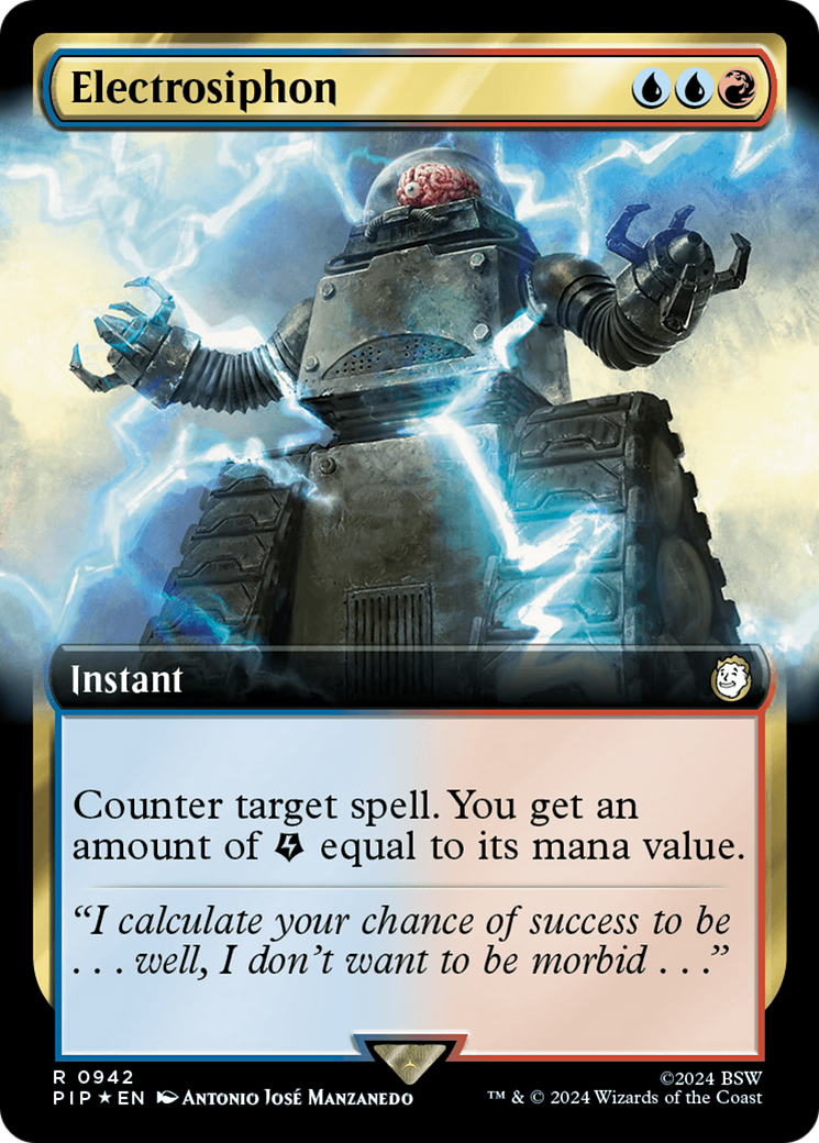 Electrosiphon (Extended Art) (Surge Foil) [Fallout] | Cracking-Singles