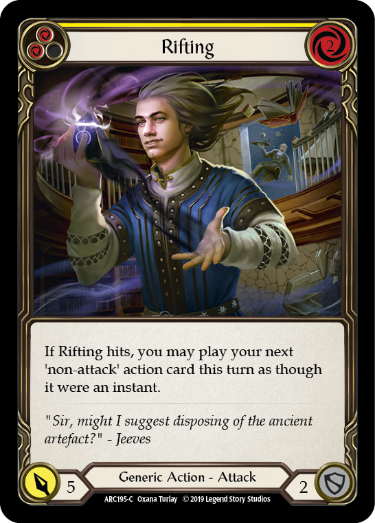 Rifting (Yellow) [ARC195-C] (Arcane Rising)  1st Edition Rainbow Foil | Cracking-Singles