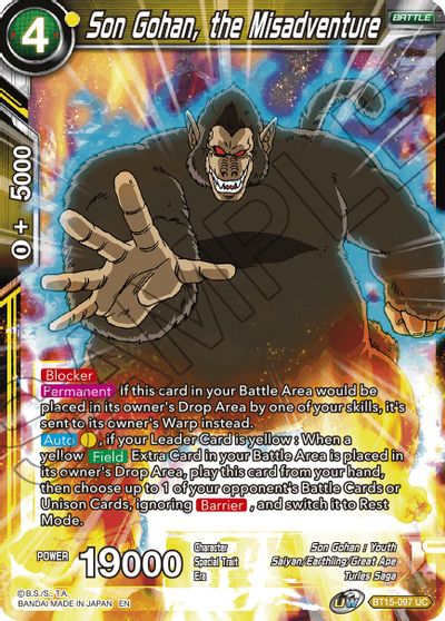 Son Gohan, the Misadventure (BT15-097) [Saiyan Showdown] | Cracking-Singles