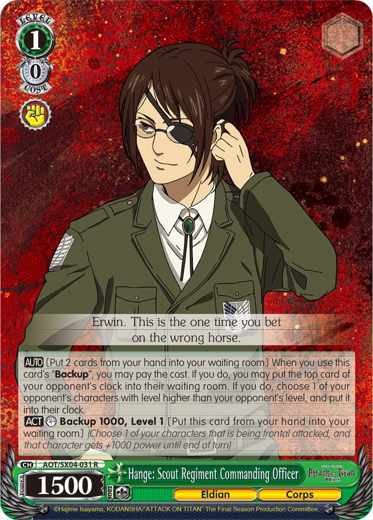Hange: Scout Regiment Commanding Officer [Attack On Titan: Final Season] | Cracking-Singles