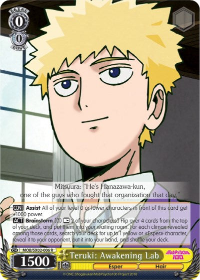 Teruki: Awakening Lab (MOB/SX02-006 R) [Mob Psycho 100] | Cracking-Singles