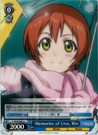 Memories of Live, Rin (LL/W34-E091 C) [Love Live! Vol. 2] | Cracking-Singles