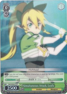 Simultaneous Attack, Leafa (SAO/SE26-E14 C) (Parallel Foil) [Sword Art Online II Vol.2] | Cracking-Singles