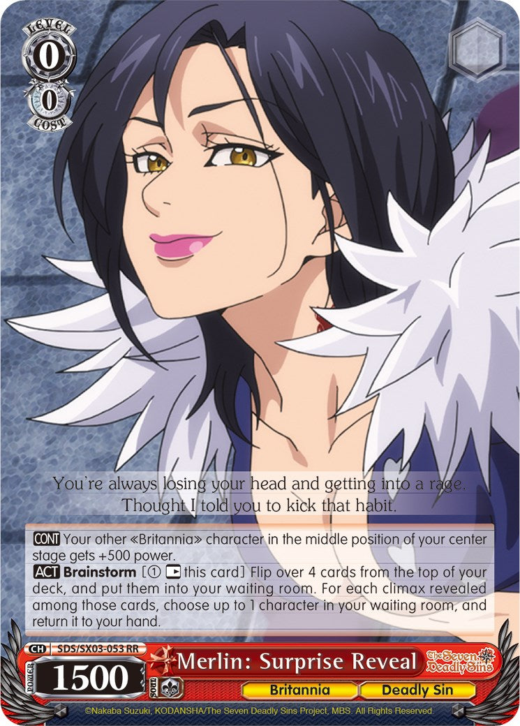 Merlin: Surprise Reveal (SDS/SX03-053 RR) [The Seven Deadly Sins] | Cracking-Singles