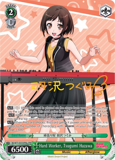 Hard Worker, Tsugumi Hazawa (BD/W73-E033SPMa) [BanG Dream! Vol.2] | Cracking-Singles
