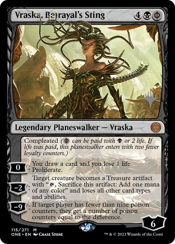Vraska, Betrayal's Sting (Promo Pack) [Phyrexia: All Will Be One Promos] | Cracking-Singles