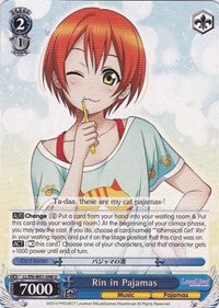 Rin in Pajamas (LL/EN-W01-098 U) [Love Live! DX] | Cracking-Singles