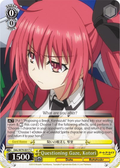 Questioning Gaze, Kotori (DAL/W79-E017 C) [Date A Live] | Cracking-Singles