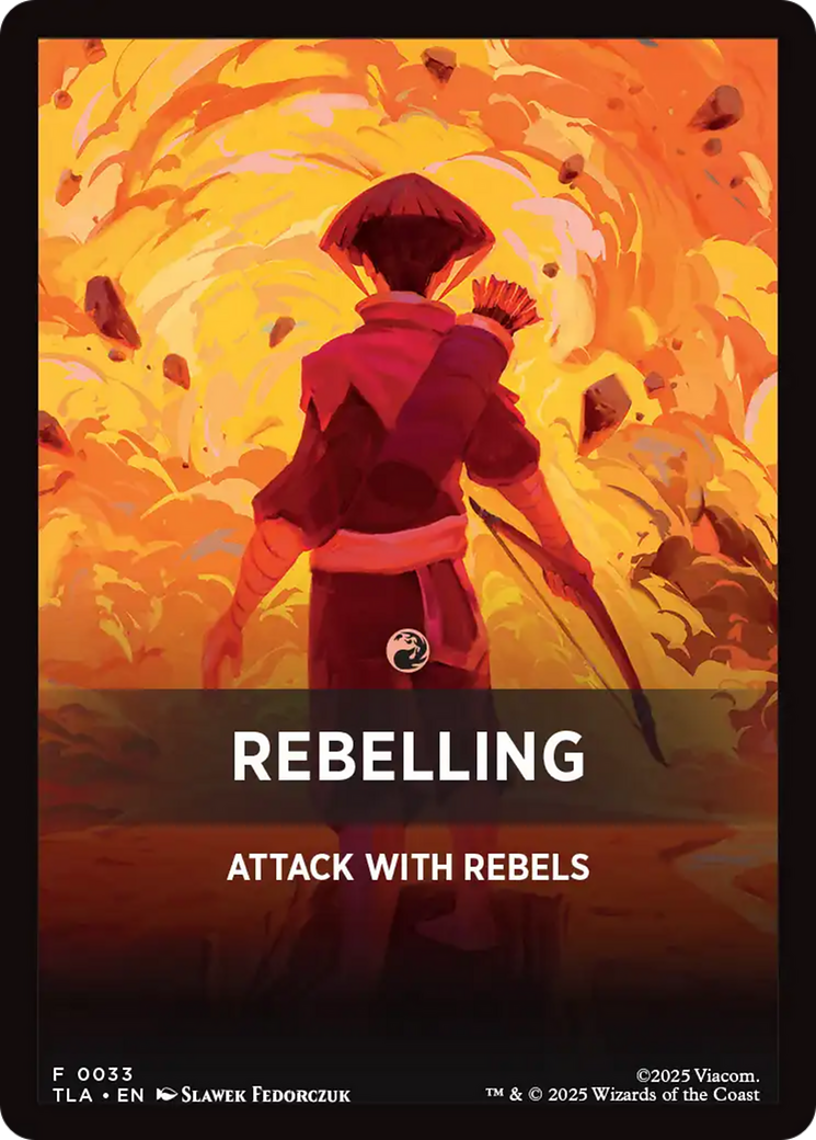 Rebelling Theme Card [Avatar: The Last Airbender Tokens] | Cracking-Singles