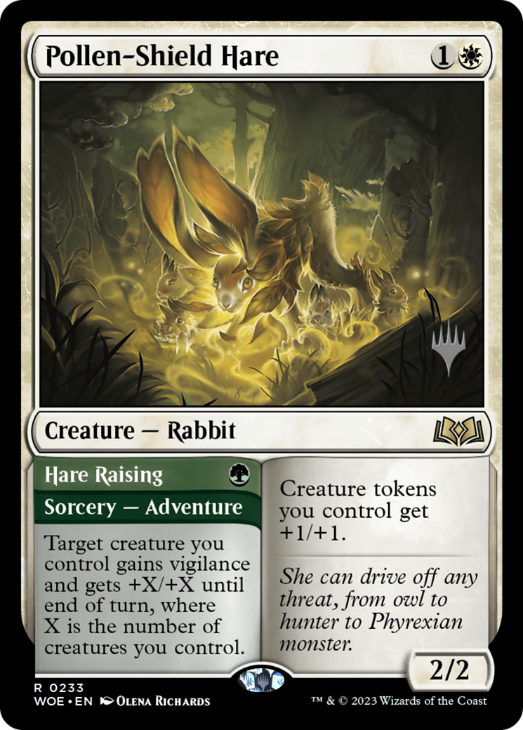 Pollen-Shield Hare // Hare Raising (Promo Pack) [Wilds of Eldraine Promos] | Cracking-Singles