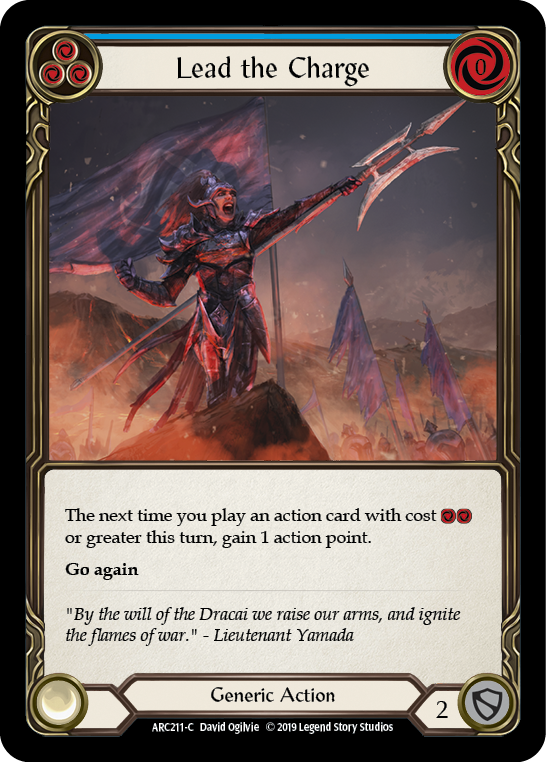 Lead the Charge (Blue) [ARC211-C] (Arcane Rising)  1st Edition Rainbow Foil | Cracking-Singles