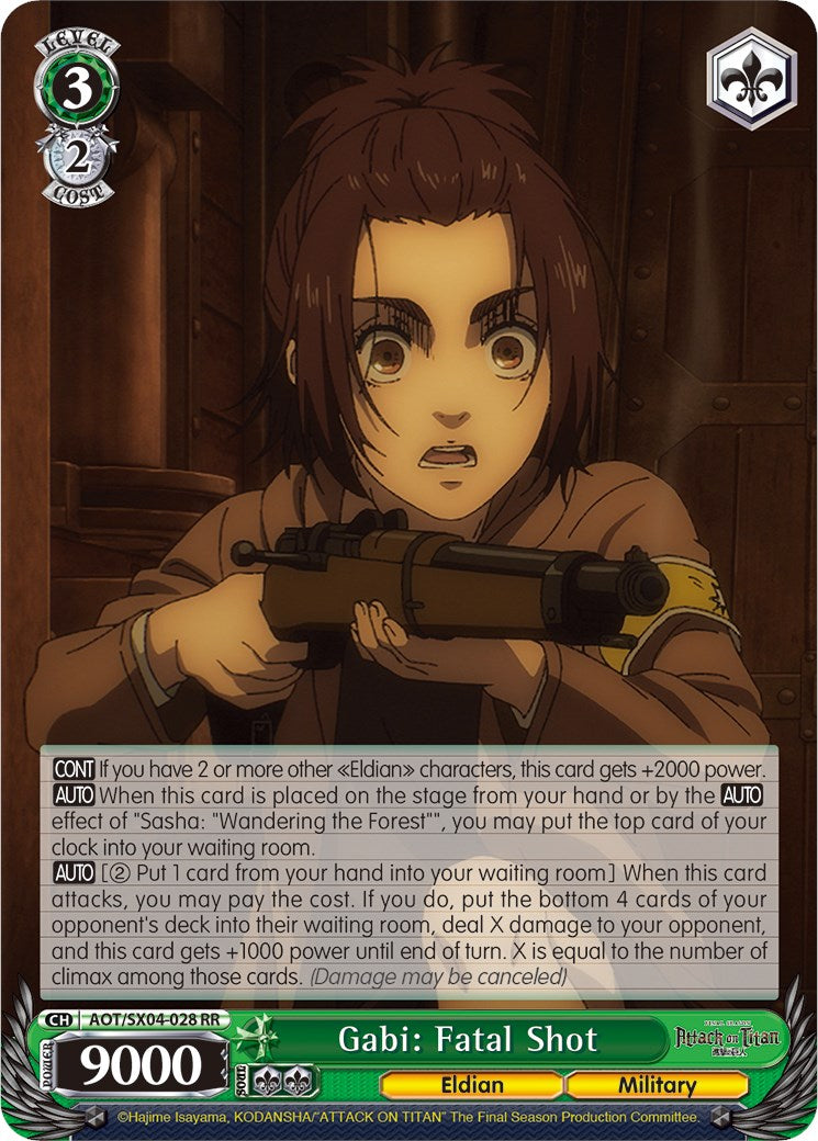 Gabi: Fatal Shot [Attack On Titan: Final Season] | Cracking-Singles