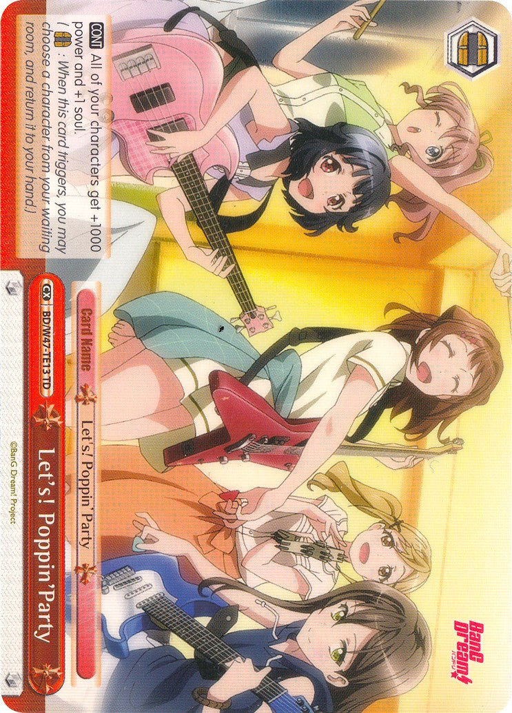 Let's! Poppin'Party (BD/W47-TE13 TD) [BanG Dream!] | Cracking-Singles