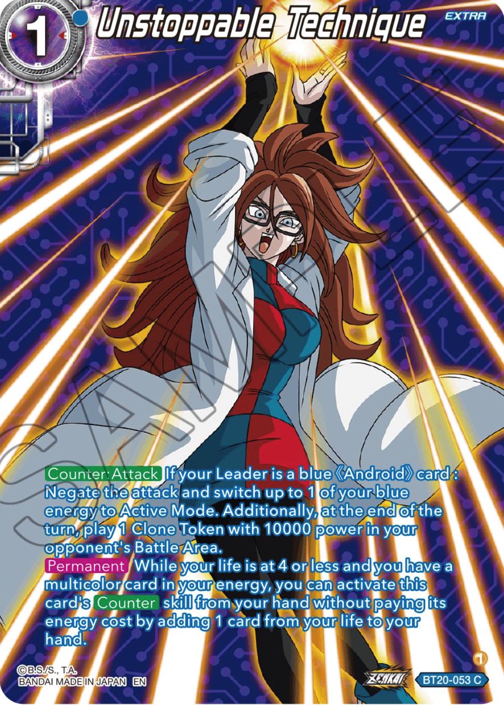 Unstoppable Technique (Silver Foil) (BT20-053) [Power Absorbed] | Cracking-Singles