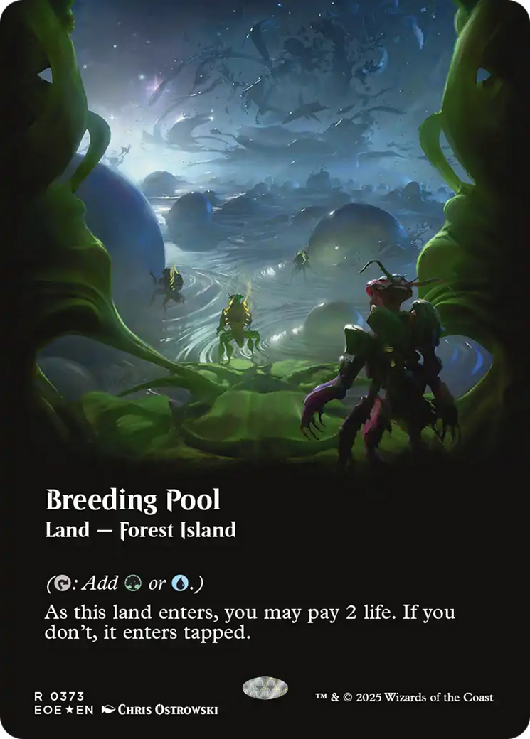 Breeding Pool (Borderless) (Galaxy Foil) [Edge of Eternities] | Cracking-Singles