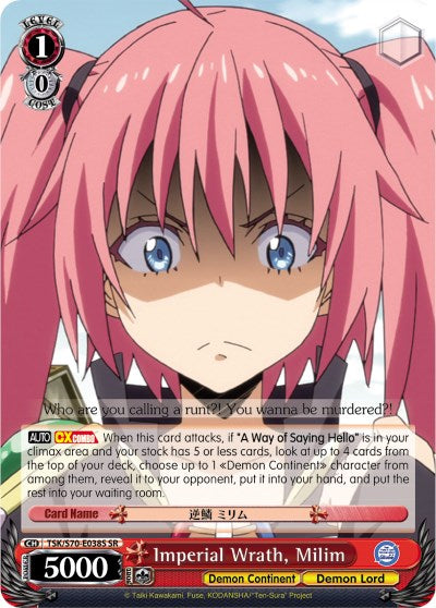 Imperial Wrath, Milim (TSK/S70-E038S SR) [That Time I Got Reincarnated as a Slime] | Cracking-Singles