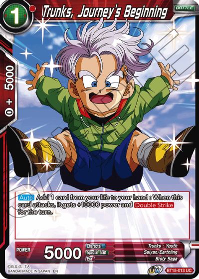 Trunks, Journey's Beginning (BT15-013) [Saiyan Showdown] | Cracking-Singles