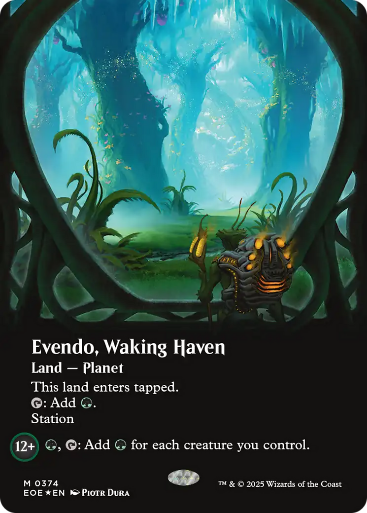 Evendo, Waking Haven (Borderless) (Galaxy Foil) [Edge of Eternities] | Cracking-Singles