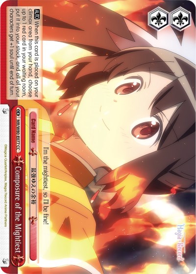 Composure of the Mightiest (MR/W80-E077 CC) [Magia Record: Puella Magi Madoka Magica [Side Story] (Anime)] | Cracking-Singles