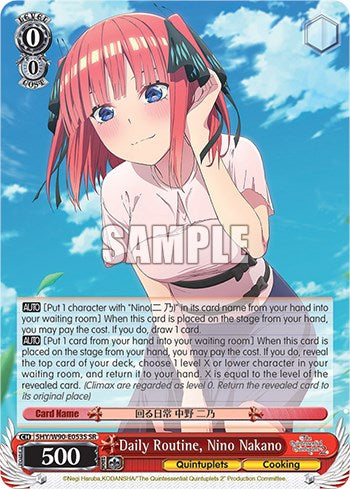 Daily Routine, Nino Nakano (5HY/W90-E053S SR) [The Quintessential Quintuplets 2] | Cracking-Singles