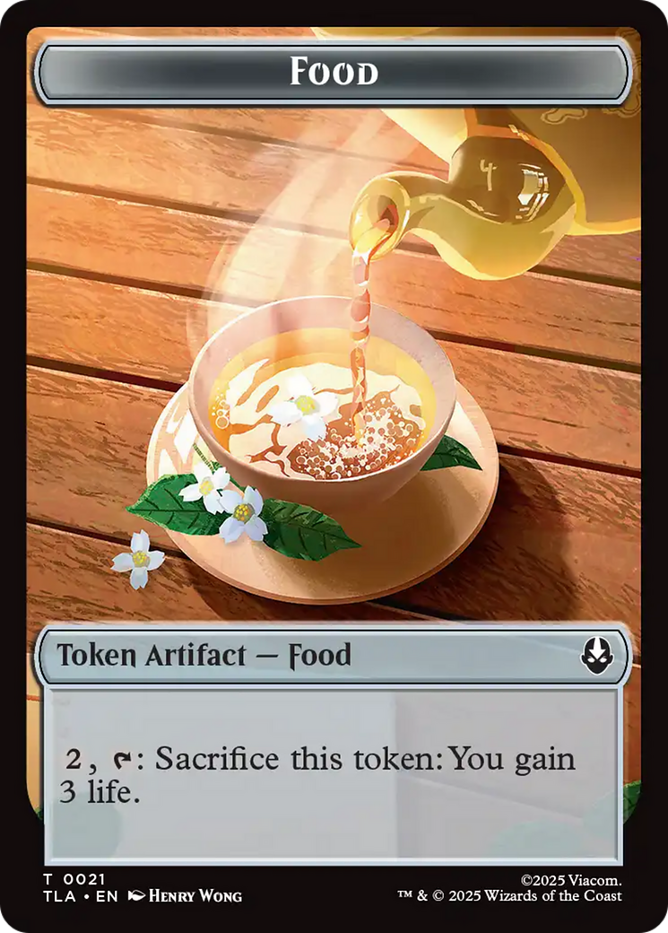 Monk // Food (0021) Double-Sided Token [Avatar: The Last Airbender Tokens] | Cracking-Singles