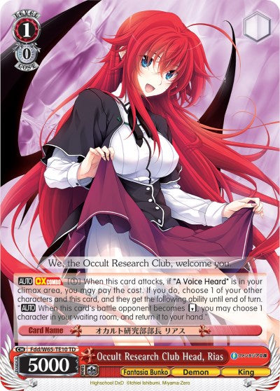 Occult Research Club Head, Rias (Fdd/W65-TE10 TD) [Fujimi Fantasia Bunko] | Cracking-Singles