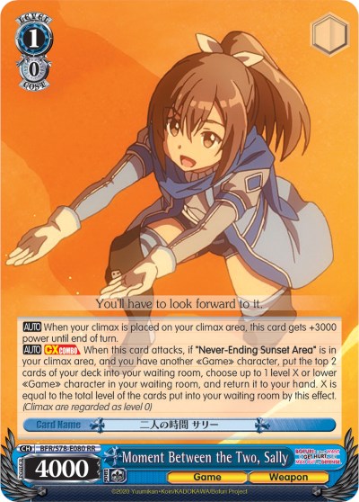 Moment Between the Two, Sally (BFR/S78-E080 RR) [BOFURI: I Don't Want to Get Hurt, so I'll Max Out My Defense] | Cracking-Singles