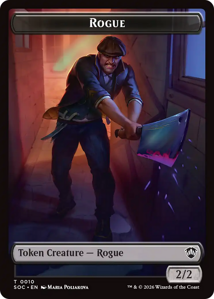 Spirit (0025) // Rogue Double-Sided Token [Secrets of Strixhaven Commander Tokens] | Cracking-Singles