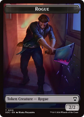 Spirit (0025) // Rogue Double-Sided Token [Secrets of Strixhaven Commander Tokens] | Cracking-Singles