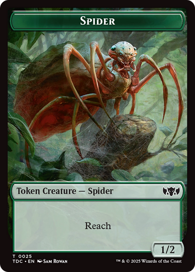Spider // Bird Double-Sided Token [Tarkir: Dragonstorm Commander Tokens] | Cracking-Singles