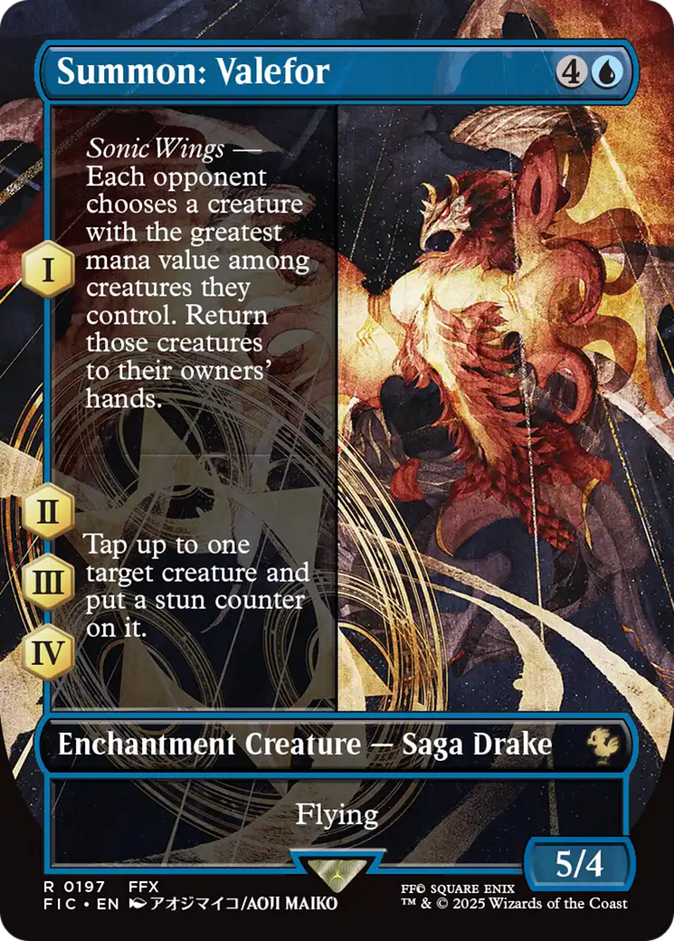 Summon: Valefor (Borderless) [FINAL FANTASY Commander] | Cracking-Singles