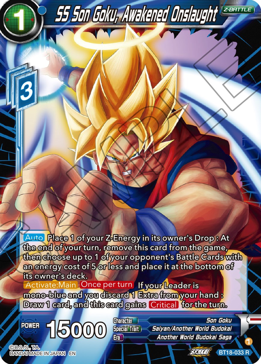 SS Son Goku, Awakened Onslaught (BT18-033) [Dawn of the Z-Legends] | Cracking-Singles