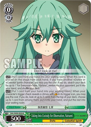 Taking Into Custody for Observation, Natsumi [Date A Live Vol.2] | Cracking-Singles