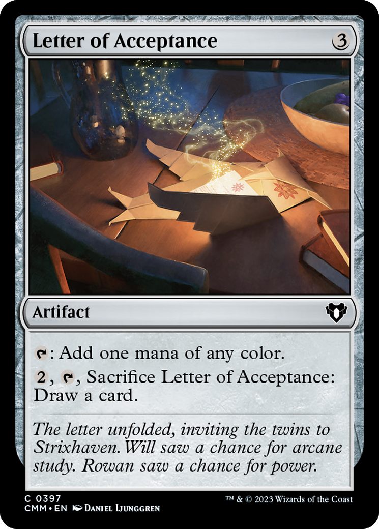 Letter of Acceptance [Commander Masters] | Cracking-Singles