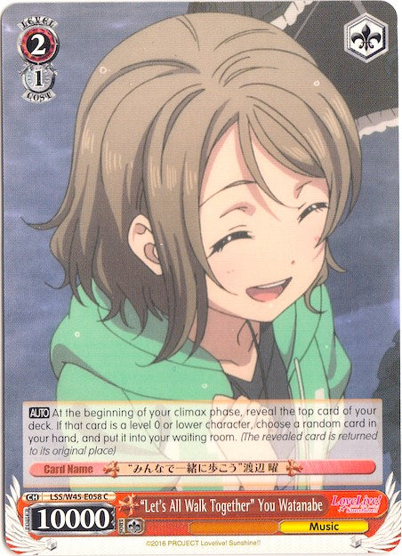 "Let's All Walk Together" You Watanabe (LSS/W45-E058 C) [Love Live! Sunshine!!] | Cracking-Singles
