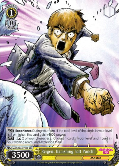 Reigen: Banishing Salt Punch! (MOB/SX02-T02R RRR) [Mob Psycho 100] | Cracking-Singles
