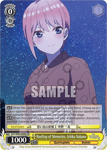 Rooftop of Memories, Ichika Nakano (5HY/W90-E009S SR) [The Quintessential Quintuplets 2] | Cracking-Singles