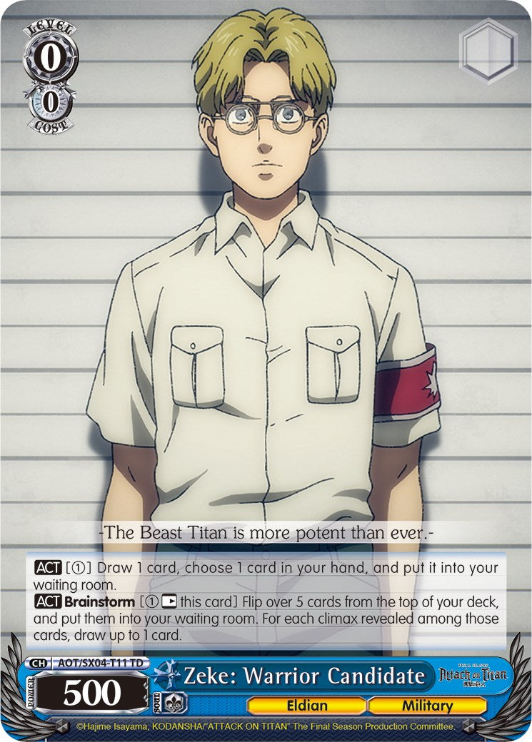Zeke: Warrior Candidate [Attack On Titan: Final Season] | Cracking-Singles